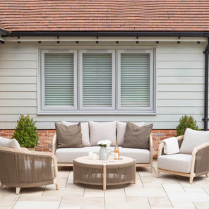 Evora 3 Seat Sofa Set in Mocha