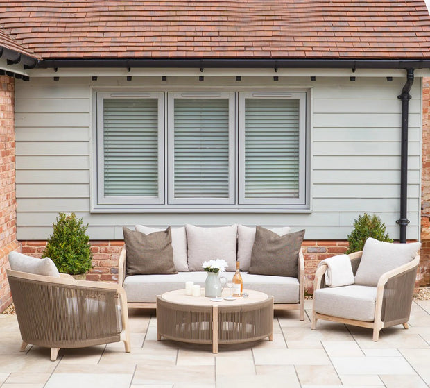 Evora 3 Seat Sofa Set in Mocha