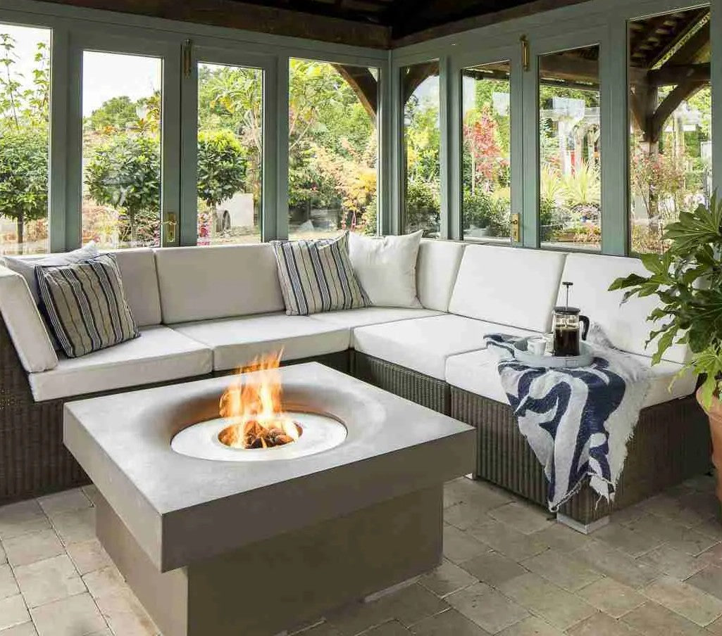 Elevated Halo Fire Pit Table