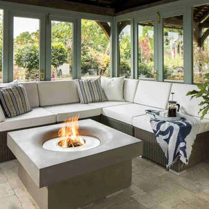 Elevated Halo Fire Pit Table
