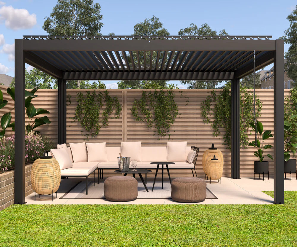 LuxSol Aura Pergola - 3m x 4m Manual Control