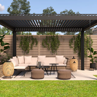 LuxSol Aura Pergola - 3m x 4m Manual Control