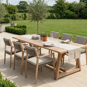 Noah 6 Seat Rectangular Dining Set in Volga Grey