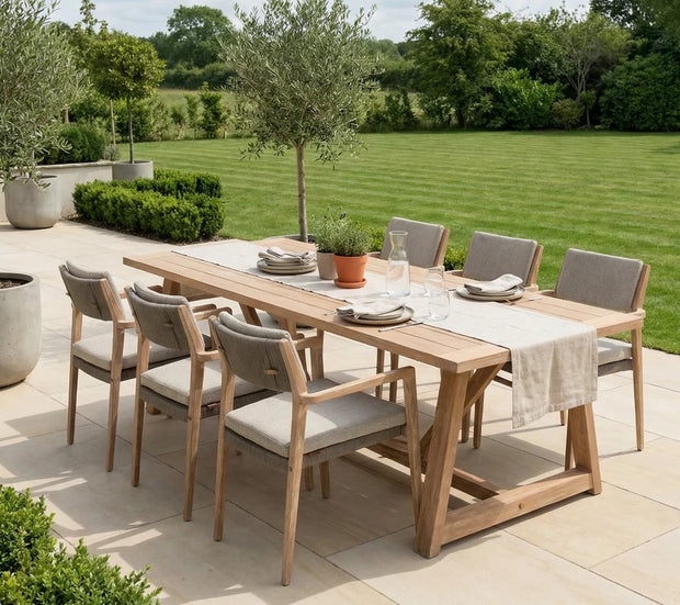 Noah 6 Seat Rectangular Dining Set in Volga Grey